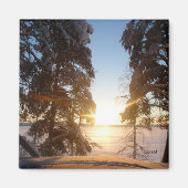 Landschap Lapland Magneet (Voorkant)