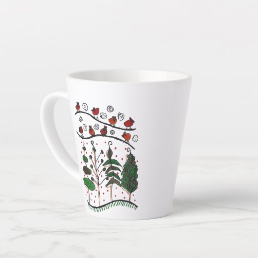 Landschap Latte Mok (Doodle - Hand getekend) (Linkerhoek)