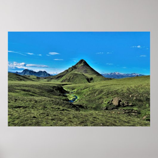 Landschap Laugavegur Poster (Voorkant)
