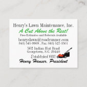 Landschap - Lawn Maintenance Visitekaartje - SRF (Achterkant)