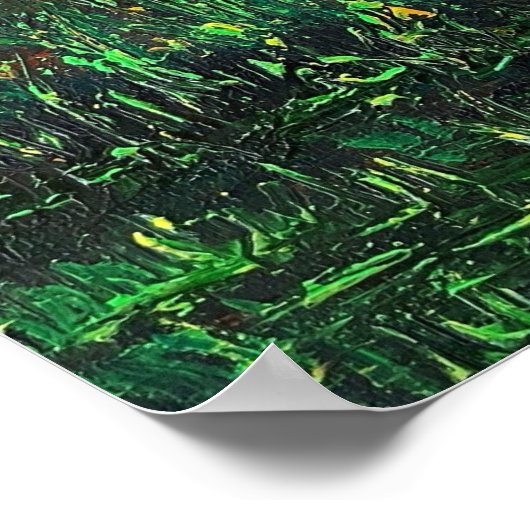 Landschap Levendige kleuren Zonsondergang Lezen Fi Poster (Hoek)