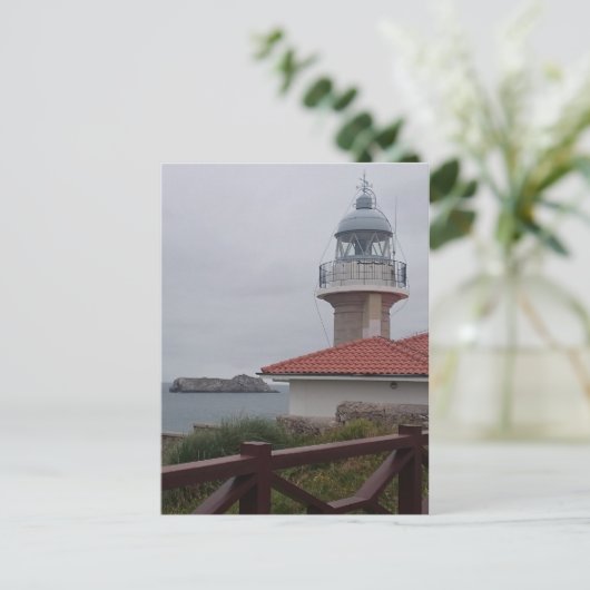 Landschap Ligthhouse in Suances Cantabria Spanje Briefkaart (Staand voorkant)