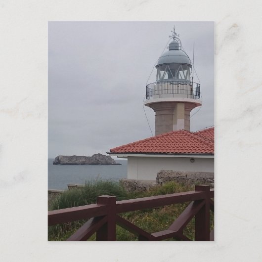 Landschap Ligthhouse in Suances Cantabria Spanje Briefkaart (Voorkant)