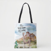 Landschap Llama en woestijn Tote Bag (Voorkant)