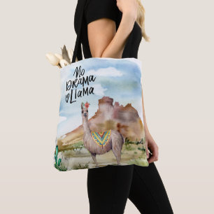 Landschap Llama en woestijn Tote Bag