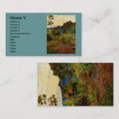 Landschap Martinique van Paul Gauguin (1887) Visitekaartje (Voorkant / Achterkant)