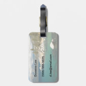 Landschap meer bagagelabel (Achterkant verticaal)
