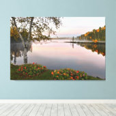 Landschap meer canvas afdruk (Insitu (Houten vloer))