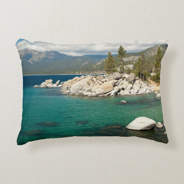 Landschap meer decoratief kussen (Voorkant)