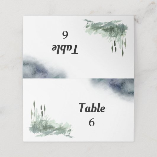 Landschap meer plaatskaartje (Buitenkant ongevouwen)