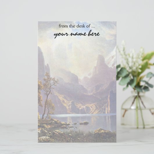  landschap, meer tahoe van Albert Bierstadt Briefpapier (Staand voorkant)