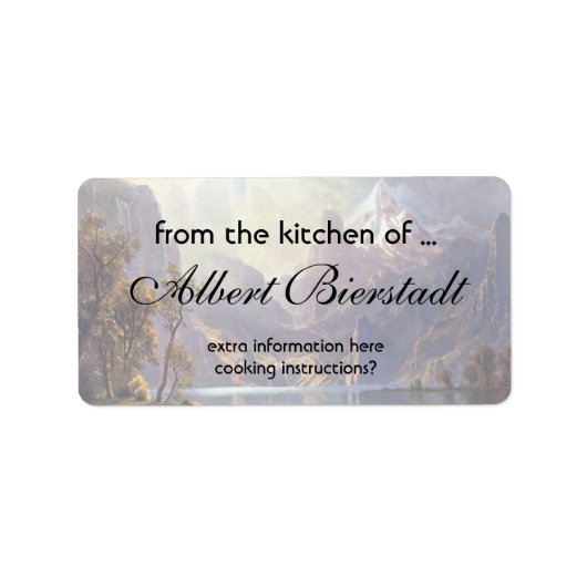  landschap, meer tahoe van Albert Bierstadt Etiket (Voorkant)