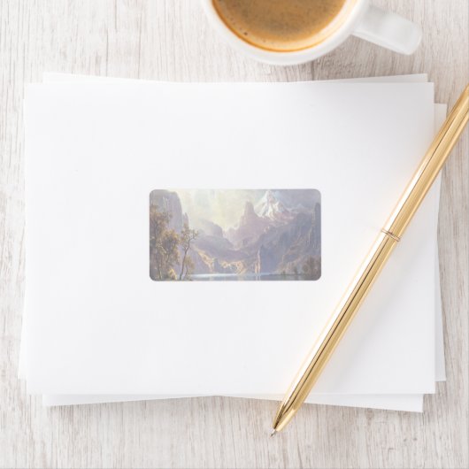 landschap, meer tahoe van Albert Bierstadt Etiket (Insitu)