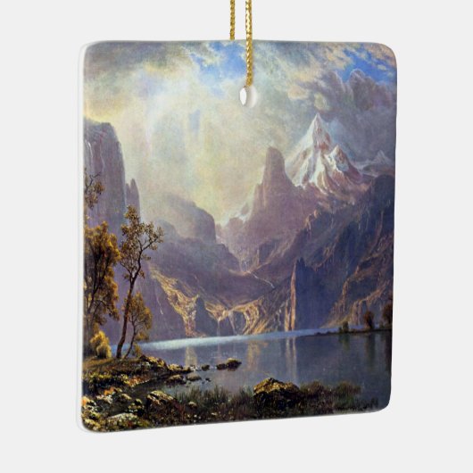 landschap, meer tahoe van Albert Bierstadt Keramisch Ornament (Rechts)