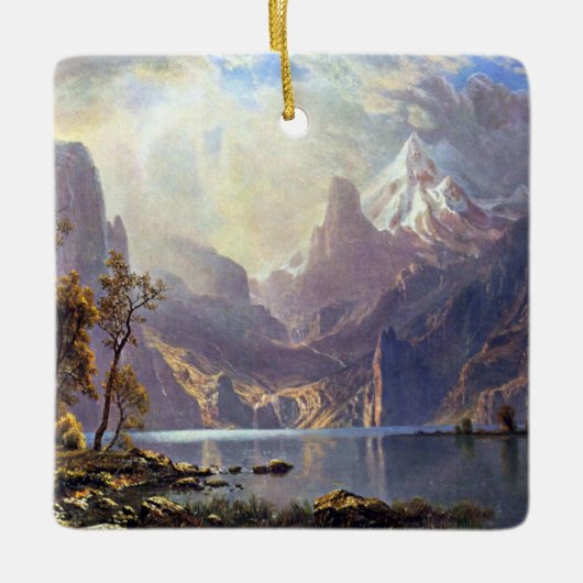 landschap, meer tahoe van Albert Bierstadt Keramisch Ornament (Voorkant)