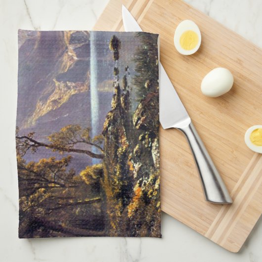 landschap, meer tahoe van Albert Bierstadt Theedoek (Quarter Fold)