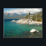 Landschap meer van Tahoe Briefkaart<br><div class="desc">Pristine, smaragdwater van het meer van Tahoe</div>