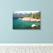 Landschap meer van Tahoe Canvas Afdruk (Insitu (Houten vloer))