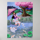 Landschap Mermaid Koi Poster (Voorkant)