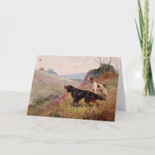 Landschap met aanwijzer en setter   Eugene Petit Kaart