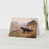 Landschap met aanwijzer en setter | Eugene Petit Kaart (Voorkant)