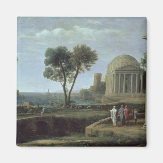 Landschap met Aeneas in Delos, 1672 Magneet (Voorkant)