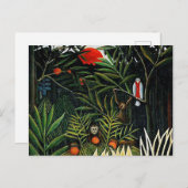 Landschap met apen door Henri Rousseau Briefkaart (Voorkant / Achterkant)