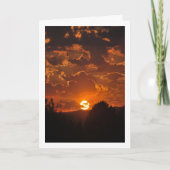 Landschap met avondzonsondergang kaart (Voorkant)