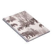 Landschap met beren, kubs, winterbomen en fit notitieboek (Rechterzijde)
