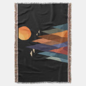 Landschap met bergen en zon deken (Voorkant Verticaal)