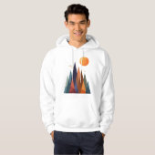 Landschap met bergen en zon hoodie (Voorkant volledig)