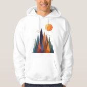 Landschap met bergen en zon hoodie (Voorkant)