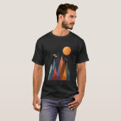 Landschap met bergen en zon t-shirt (Voorkant volledig)