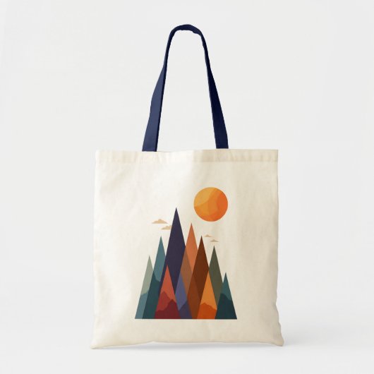 Landschap met bergen en zon tote bag (Voorkant)