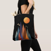 Landschap met bergen en zon tote bag (Dichtbij)