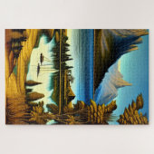 Landschap met bergen kunst legpuzzel (Horizontaal)