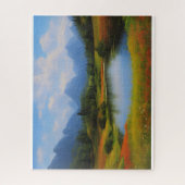 Landschap met bergen op afstand legpuzzel (Verticaal)