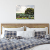 Landschap met blauw Agave Canvas Afdruk (Insitu (Slaapkamer))