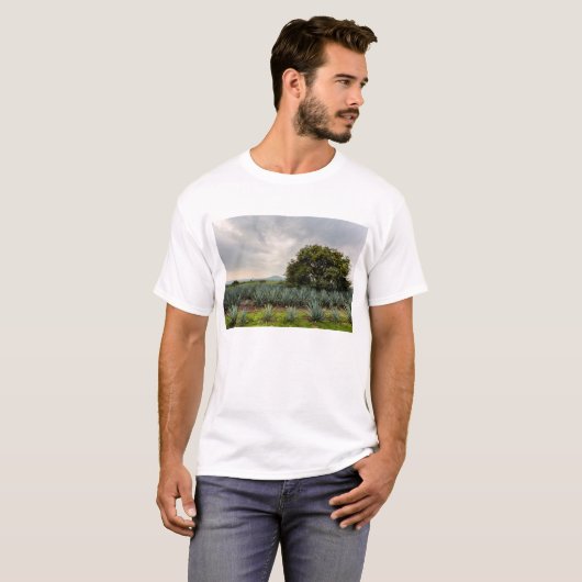 Landschap met blauw Agave T-shirt (Voorkant volledig)