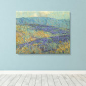 Landschap met Blauwe Bloemen (door Granville Redmo Canvas Afdruk (Insitu (Houten vloer))