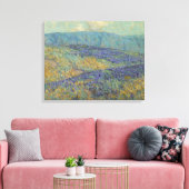 Landschap met Blauwe Bloemen (door Granville Redmo Canvas Afdruk (Insitu (Woonkamer))