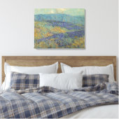 Landschap met Blauwe Bloemen (door Granville Redmo Canvas Afdruk (Insitu (Slaapkamer))