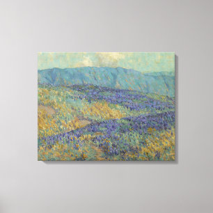 Landschap met Blauwe Bloemen (door Granville Redmo Canvas Afdruk