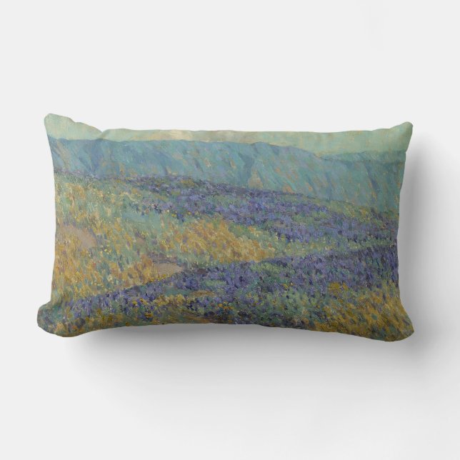 Landschap met Blauwe Bloemen (door Granville Redmo Kussen (Voorkant)