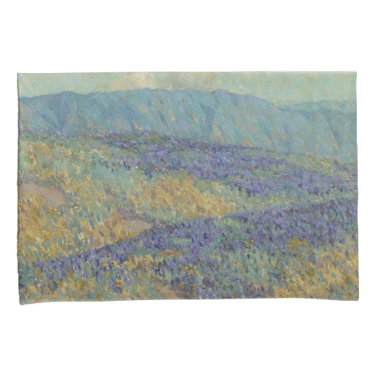 Landschap met Blauwe Bloemen (door Granville Redmo Kussensloop (Voorkant-Rechts)