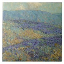 Landschap met Blauwe Bloemen (door Granville Redmo Tegeltje