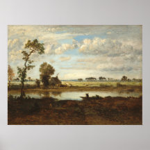 Landschap met Boatman, Théodore Rousseau Fine Art