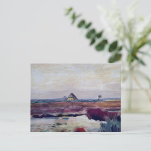 Landschap met Boerderij, Vincent van Gogh Fine Art Briefkaart (Staand voorkant)