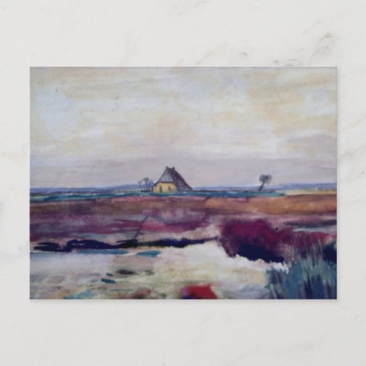 Landschap met Boerderij, Vincent van Gogh Fine Art Briefkaart (Voorkant)