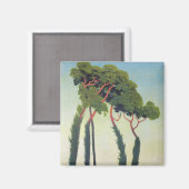 Landschap met bomen, 1911 magneet (Voorkant / Achterkant)